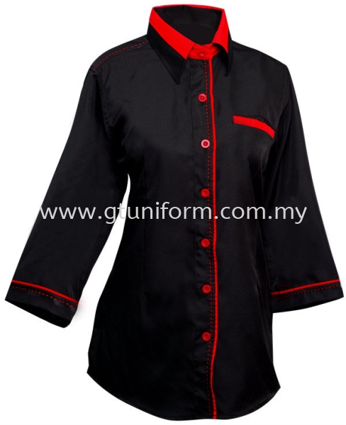 READY MADE UNIFORM F0310 (Black & Red) Series 3 - Polysoft Corporate Uniform Selangor, Kuala Lumpur (KL), Malaysia Supplier, Suppliers, Supply, Supplies | GT Uniform Sdn Bhd