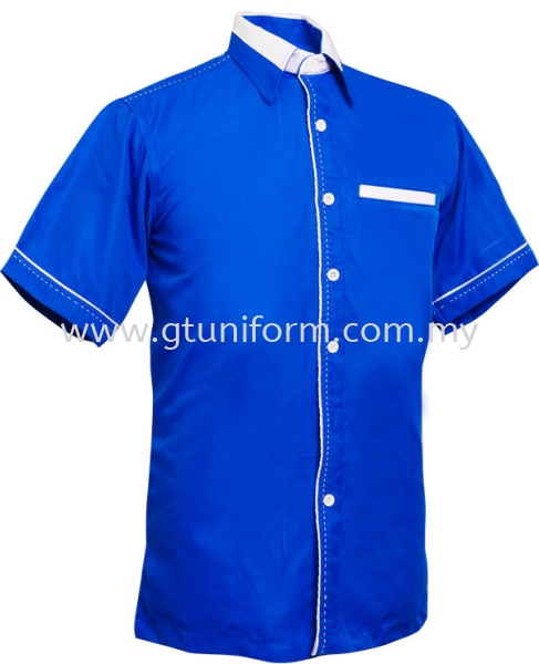 READY MADE UNIFORM M0305 (R.Blue & White) Series 3 - Polysoft Corporate Uniform Selangor, Kuala Lumpur (KL), Malaysia Supplier, Suppliers, Supply, Supplies | GT Uniform Sdn Bhd