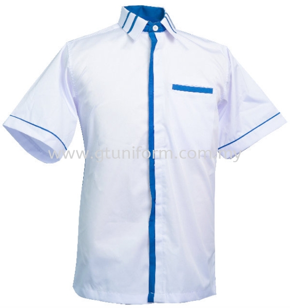 READY MADE UNIFORM M0912 (White & Green) Series 9 - Mini Drill Corporate Uniform Selangor, Kuala Lumpur (KL), Malaysia Supplier, Suppliers, Supply, Supplies | GT Uniform Sdn Bhd