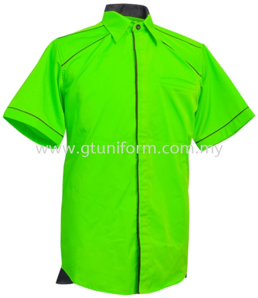 READY MADE UNIFORM M1004 (A.Green & Black) Series 10 - Mini Drill Corporate Uniform Selangor, Kuala Lumpur (KL), Malaysia Supplier, Suppliers, Supply, Supplies | GT Uniform Sdn Bhd