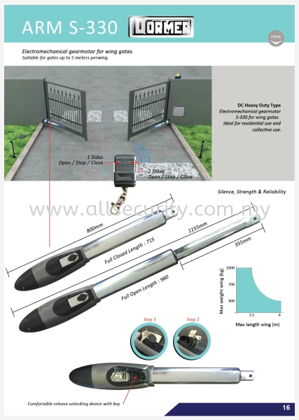 DORMER S330 DORMER Auto Gate System Singapore, Johor, Senai, Selangor, Seremban, Malaysia Manufacturer, Supplier, Supply, Supplies | AST Automation Pte Ltd