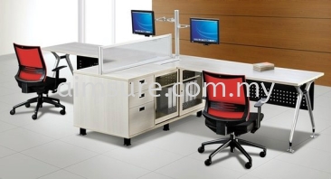 2 Pax T Shape Desking System (AIM28-C2-1-L-SN)