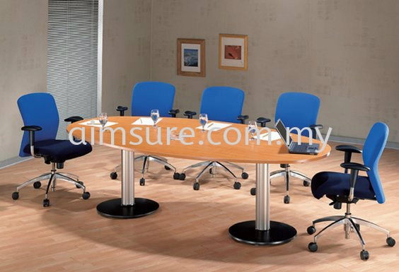 Beech Egg Shape Conference Table AIM208D (5 to 8 Pax)