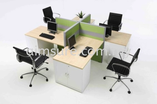 Office Workstation System with cabinet(AIM60-C4-6-NS)