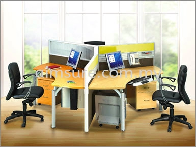 Y Shape Office Workstation AIM60 C3-1 YS BS