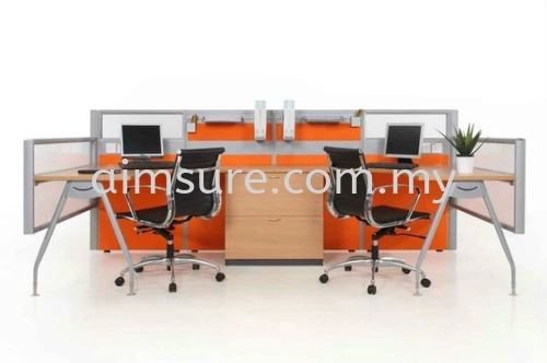 Modern Open Concept Office Workstation System (AIM60-C2-1-L-NO)