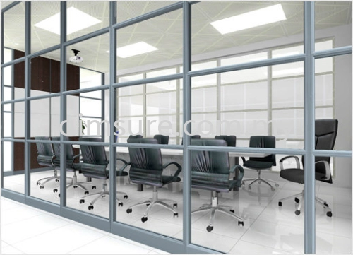 Office ceiling height glass partition (AIM60-Y9M-VT)