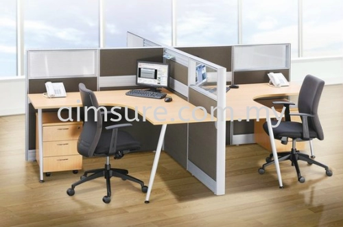 Office Workstation Island office system(AIM80-C4-1S-TW-TS)