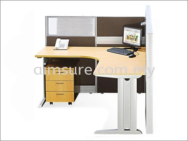 Single L shape Office Workstation (AIM80-C4-2-LN-ST-TS)