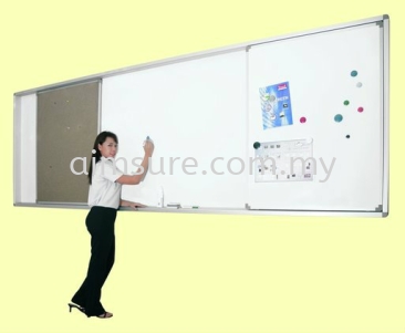 Sliding White Board and Notice Board