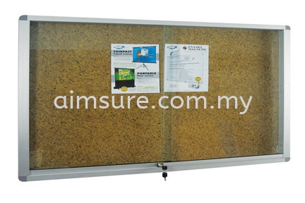 Aluminium Frame Cabinet Notice Board - Stick On Board