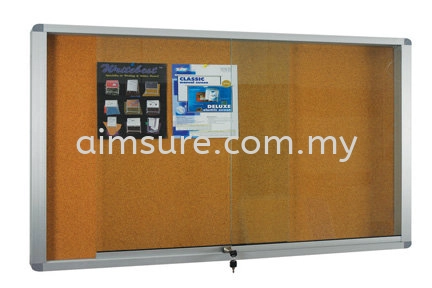 Aluminium Frame Cabinet Notice Board With Cork Board