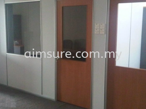 To supply & install Gypsum Board Partition and Half Glass Plywood Door