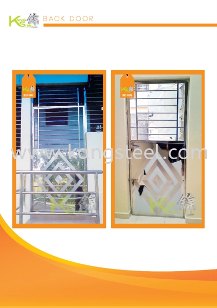 BD007&BD008 Back Door Johor Bahru, JB, Skudai Design, Installation, Supply | Kang Steel Engineering Sdn Bhd