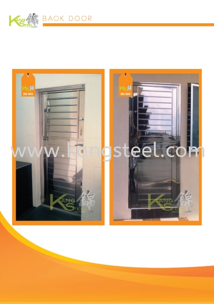 BD003&BD004 Back Door Johor Bahru, JB, Skudai Design, Installation, Supply | Kang Steel Engineering Sdn Bhd