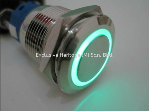 220V LED 19mm momentary or lagging metal push button switch PUSH BUTTON VANDAL PROOF RING LIGHT SWITCH. Selangor, Seri Kembangan, Malaysia supplier | Exclusive Heritage (M) Sdn Bhd