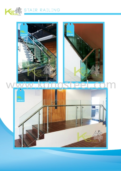 SCR020&SCR021&SCR022 Staircase Railing Johor Bahru, JB, Skudai Design, Installation, Supply | Kang Steel Engineering Sdn Bhd