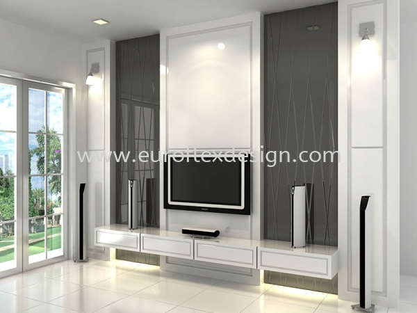  TV Cabinet/TV Console Design Interior Design/Renovation Works Johor Bahru (JB), Bukit Indah Service, Design, Renovation | Euroflex Design And Construction Work