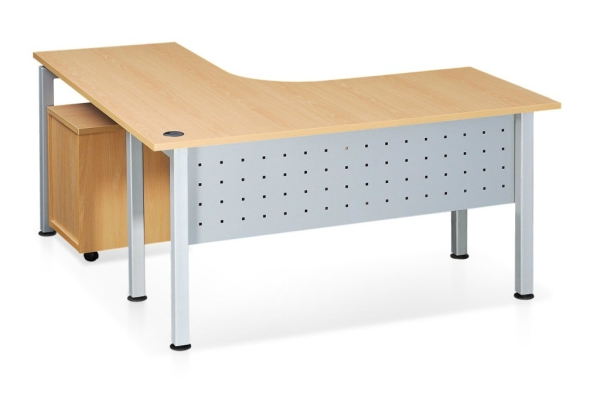 L-shaped Table with Modesty Panel & Rumex Leg OFFICE TABLE OFFICE TABLE OFFICE FURNITURE Kuala Lumpur (KL), Malaysia, Selangor, Cheras Supplier, Suppliers, Supply, Supplies | JFix Solutions Sdn Bhd