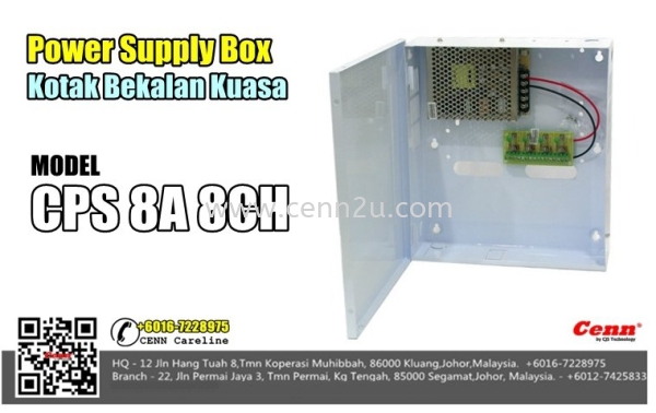 Kotak Bekalan Kuasa - CPS 8A 8CH Bekalan Kuasa CCTV Tv Litar Tertutup Kluang, Johor, Johor Bahru (JB) Supplier, Supplies, Installation | CJS Technology