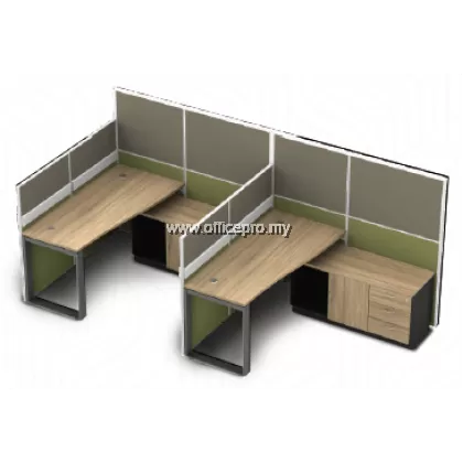 Workstation Office Cluster Of 2 Seater | Office Cubicle | Office Partition Malaysia IP60+30-SQW-2 
