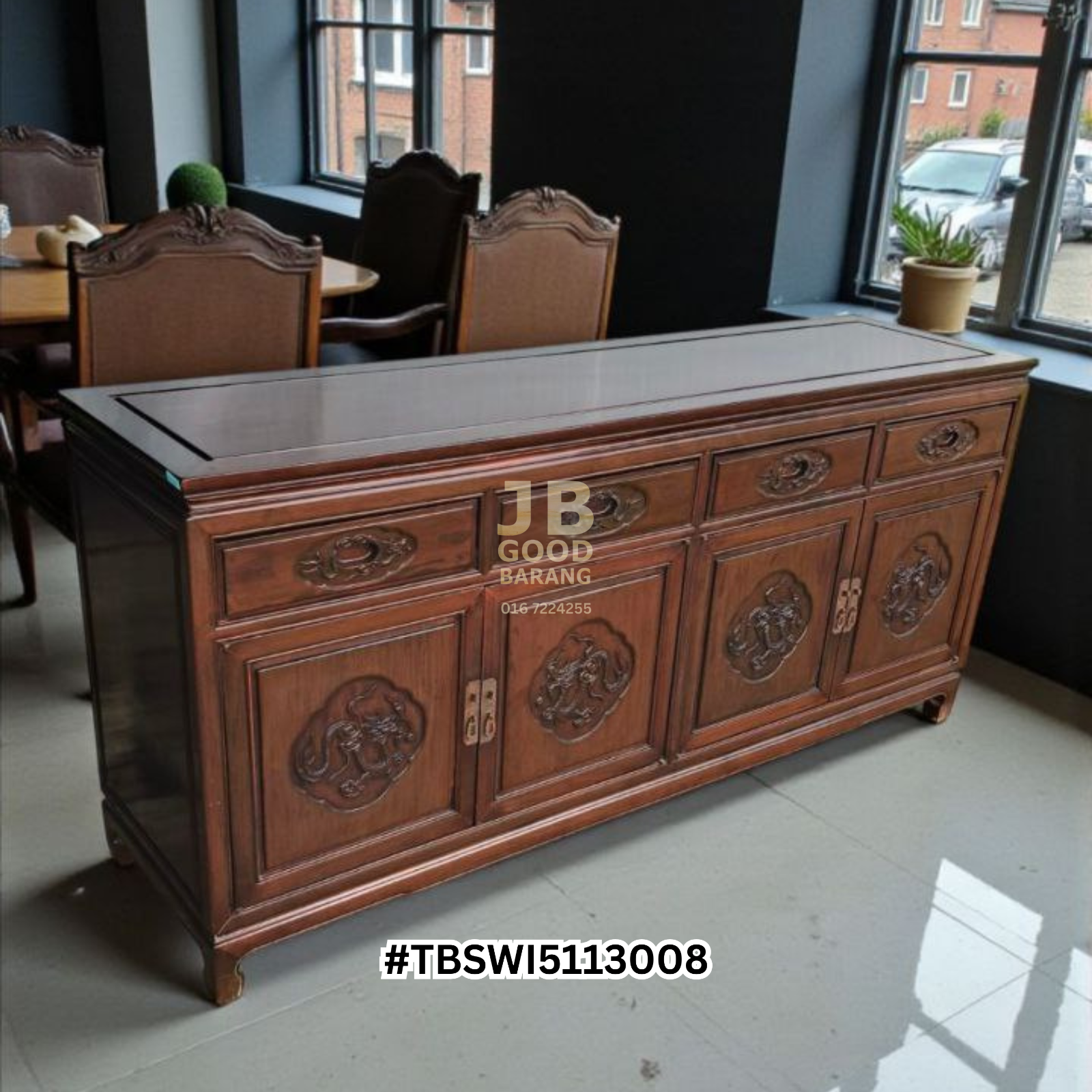 [SOLD] Premium Solid Rosewood Oriental Sideboard / Buffet – Good Condition