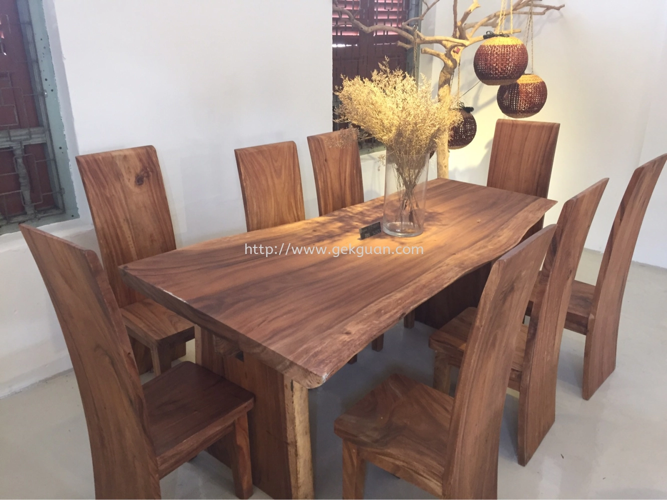 RCS 003 - WOODEN DINING SET 1+8