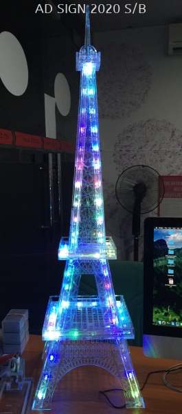 Effiel Tower with LED light Gift , Souvenir , A memory Acrylic Souvenir Display Puchong, Seri Kembangan, Selangor, Kuala Lumpur (KL), Malaysia. Manufacturer, Supplier, Provider, One Stop | AD Sign 2020 Sdn Bhd