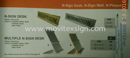 door sign /gold /silver /double plate single aluminum holder