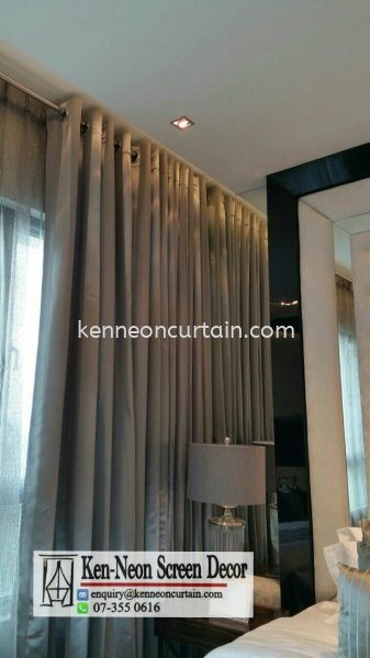  Eyelets Curtain Design  Johor Bahru (JB), Malaysia, Taman Molek Supplier, Installation, Supply, Supplies | Ken-Neon Screen Decor