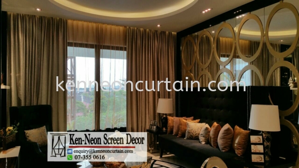  Eyelets Curtain Design  Johor Bahru (JB), Malaysia, Taman Molek Supplier, Installation, Supply, Supplies | Ken-Neon Screen Decor