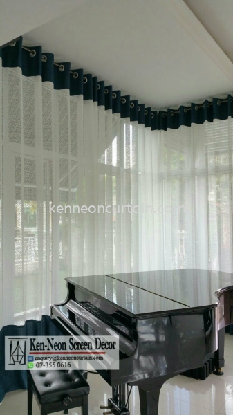  Eyelets Curtain Design  Johor Bahru (JB), Malaysia, Taman Molek Supplier, Installation, Supply, Supplies | Ken-Neon Screen Decor