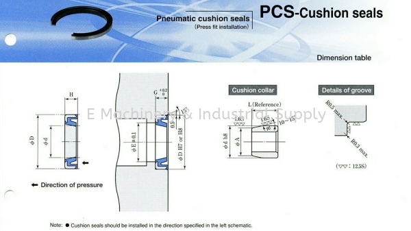 PCS-Cushion Seals Sakagami Puchong, Selangor, Malaysia, Kuala Lumpur (KL) Supplier, Suppliers, Supply, Supplies | E Machinery & Industrial Supply