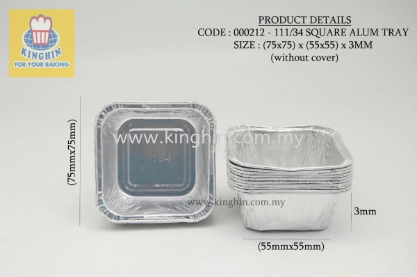  Aluminium (Disposable) Bakeware Melaka, Malaysia Supplier, Suppliers, Supply, Supplies | Kinghin Sdn Bhd