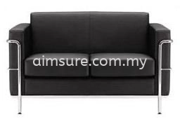 Arfino 2 Seat Office Leather Sofa (AIM015H-2)