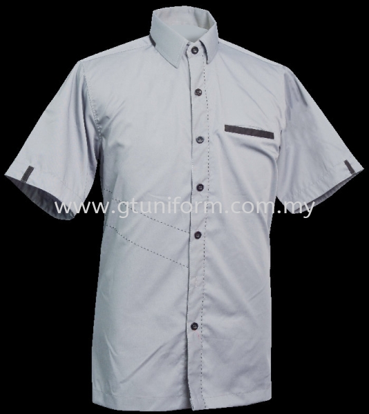 READY MADE UNIFORM M1115 (GREY & D.GREY) Series 11 - Mini Drill Corporate Uniform Selangor, Kuala Lumpur (KL), Malaysia Supplier, Suppliers, Supply, Supplies | GT Uniform Sdn Bhd