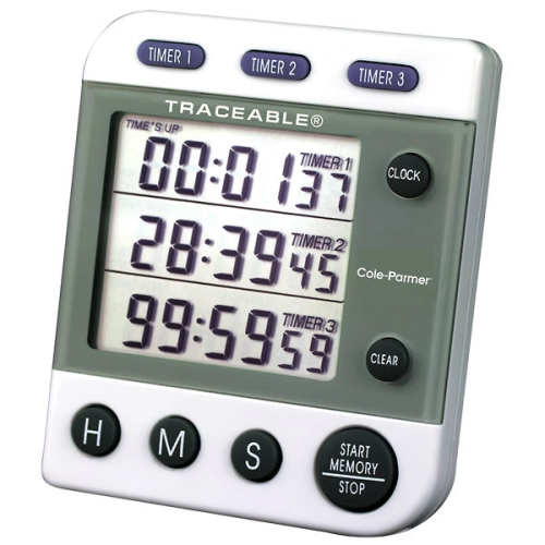 Cole-Parmer Triple-Display Three-Channel Digital Timer