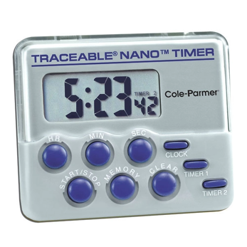 Cole-Parmer Digi-Sense Dual-Display 2-Channel Jumbo-Digit Digital Clock/ Timer