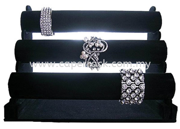 Bracelet Display 3 level (Nylon Black) Bangle Display Jewelry Display Seremban, Negeri Sembilan (NS), Malaysia Supplier, Suppliers, Supply, Supplies | Caper Rack Sdn Bhd