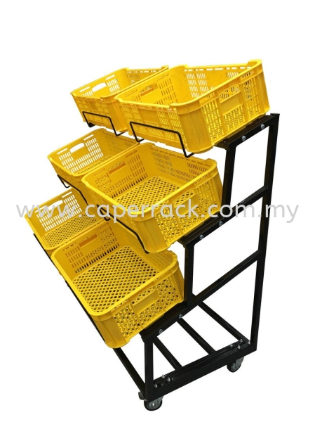 Fruit Rack with Yellow Basket Fruit and Veg Rack Racking Seremban, Negeri Sembilan (NS), Malaysia Supplier, Suppliers, Supply, Supplies | Caper Rack Sdn Bhd