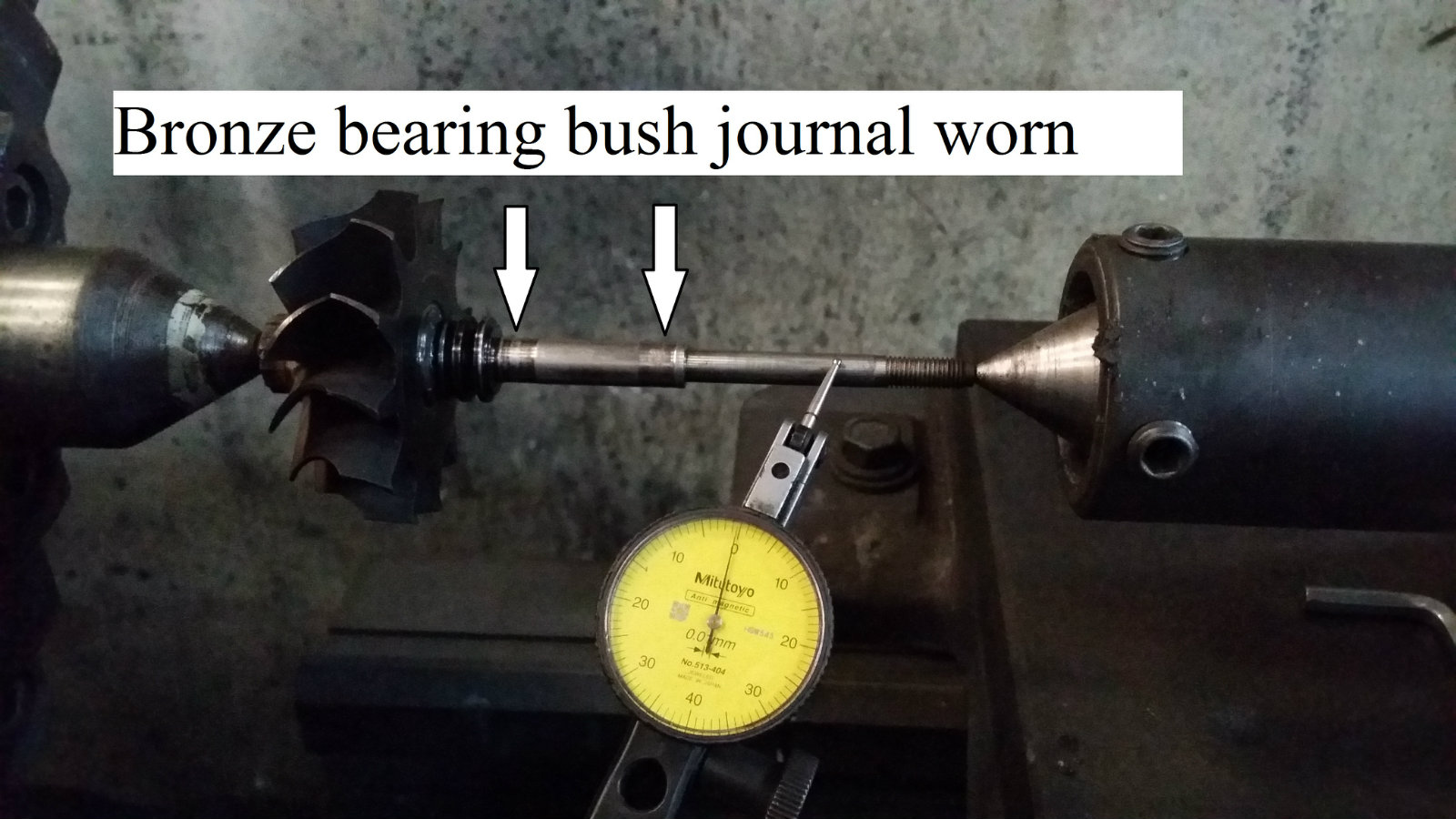 Turbo Charger Turbine Shaft bush journal worn out 