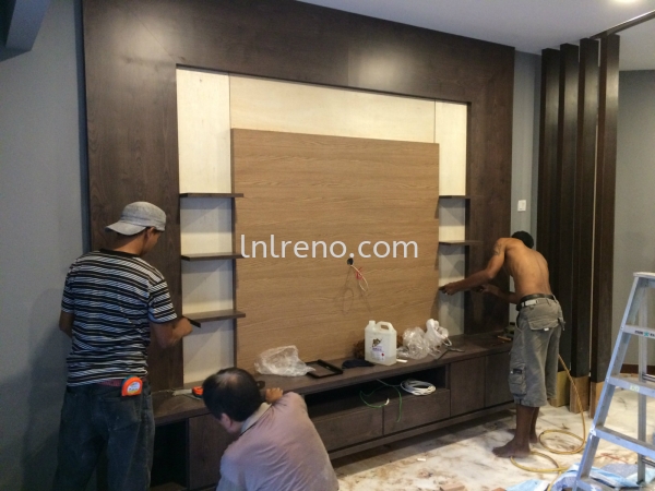 Renovation & Carpentry work in Condominium Emerald Hill Ampang Kuala Lumpur Selangor Malaysia #tvcabinet #tvconsole #plywood #melamine #veneer #spraypaint #laminate #wardrobe #kitchencabinet #studyroom #storagecabinet #shoecabinet #table #island #bench #displaycabinet #featurewall #flutedpanel Emerald Hill @ Ampang KL Condominium Renovation Project Petaling Jaya (PJ), Selangor, Kuala Lumpur (KL), Malaysia. Design, Renovation, Decoration | LNL Reno Enterprise
