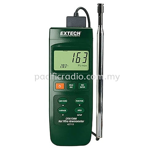 Extech 407119 Heavy Duty CFM Hot Wire Thermo-Anemometer EXTECH Air Tester Malaysia, Kuala Lumpur, KL, Singapore. Supplier, Suppliers, Supplies, Supply | Pacific Radio (M) Sdn Bhd