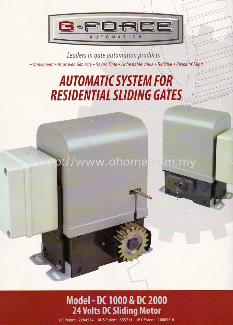 DC 1000 & DC 2000 G Force Sliding Gate Selangor, Kajang, Malaysia, Kuala Lumpur (KL) Supplier, Supply, Installation, Service | A Home Automation Sdn Bhd