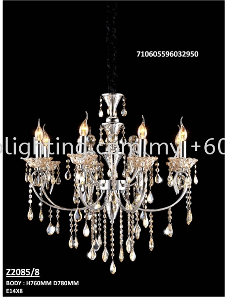 Z2085-8 Pendant and Ceilling Crystal Lights Indoor Lighting Johor Bahru JB Skudai Renovation | One Stop Lighting & Renovation