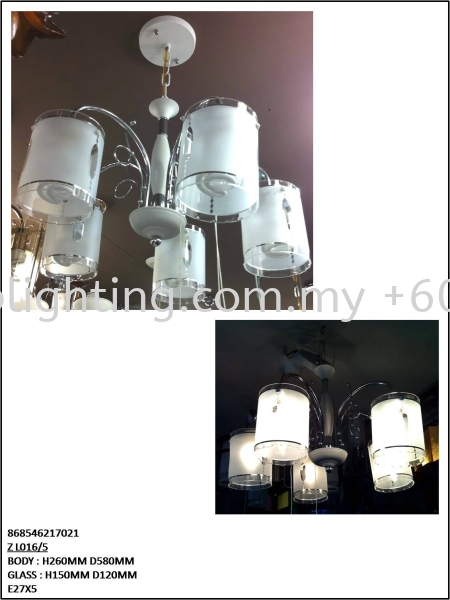 Z L016-5 Pendant Lights Indoor Lighting Johor Bahru JB Skudai Renovation | One Stop Lighting & Renovation