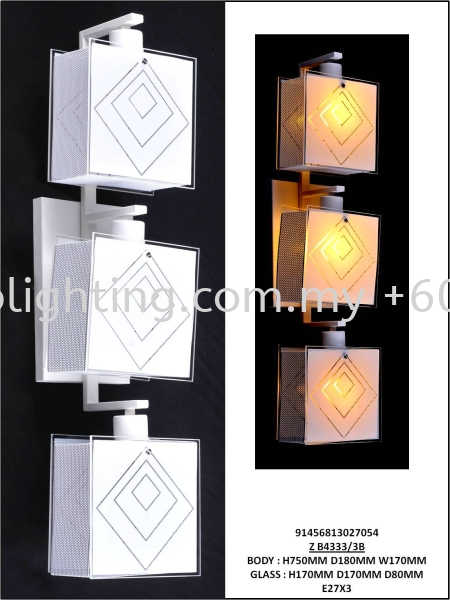 Z B4333-3B Wall Lights Indoor Lighting Johor Bahru JB Skudai Renovation | One Stop Lighting & Renovation