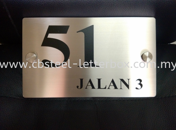 STAINLESS STEEL NUMBER PLATE ETCHING House Number Plate Puchong, Selangor, Kuala Lumpur (KL), Malaysia. Supplier, Supply, Supplies, Manufacturer | CB Steel & Letter Box Sdn Bhd