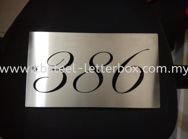 STAINLESS STEEL NUMBER PLATE LASER CUT NUMBER - VOID ON PLATE House Number Plate Puchong, Selangor, Kuala Lumpur (KL), Malaysia. Supplier, Supply, Supplies, Manufacturer | CB Steel & Letter Box Sdn Bhd