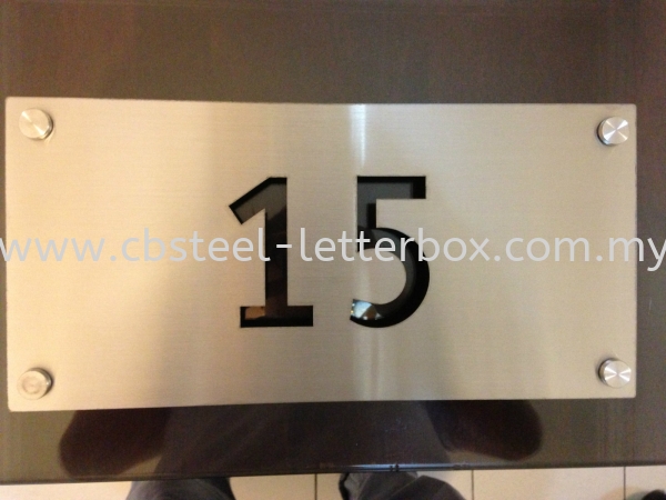 STAINLESS STEEL NUMBER PLATE LASER CUT NUMBER - VOID ON PLATE House Number Plate Puchong, Selangor, Kuala Lumpur (KL), Malaysia. Supplier, Supply, Supplies, Manufacturer | CB Steel & Letter Box Sdn Bhd